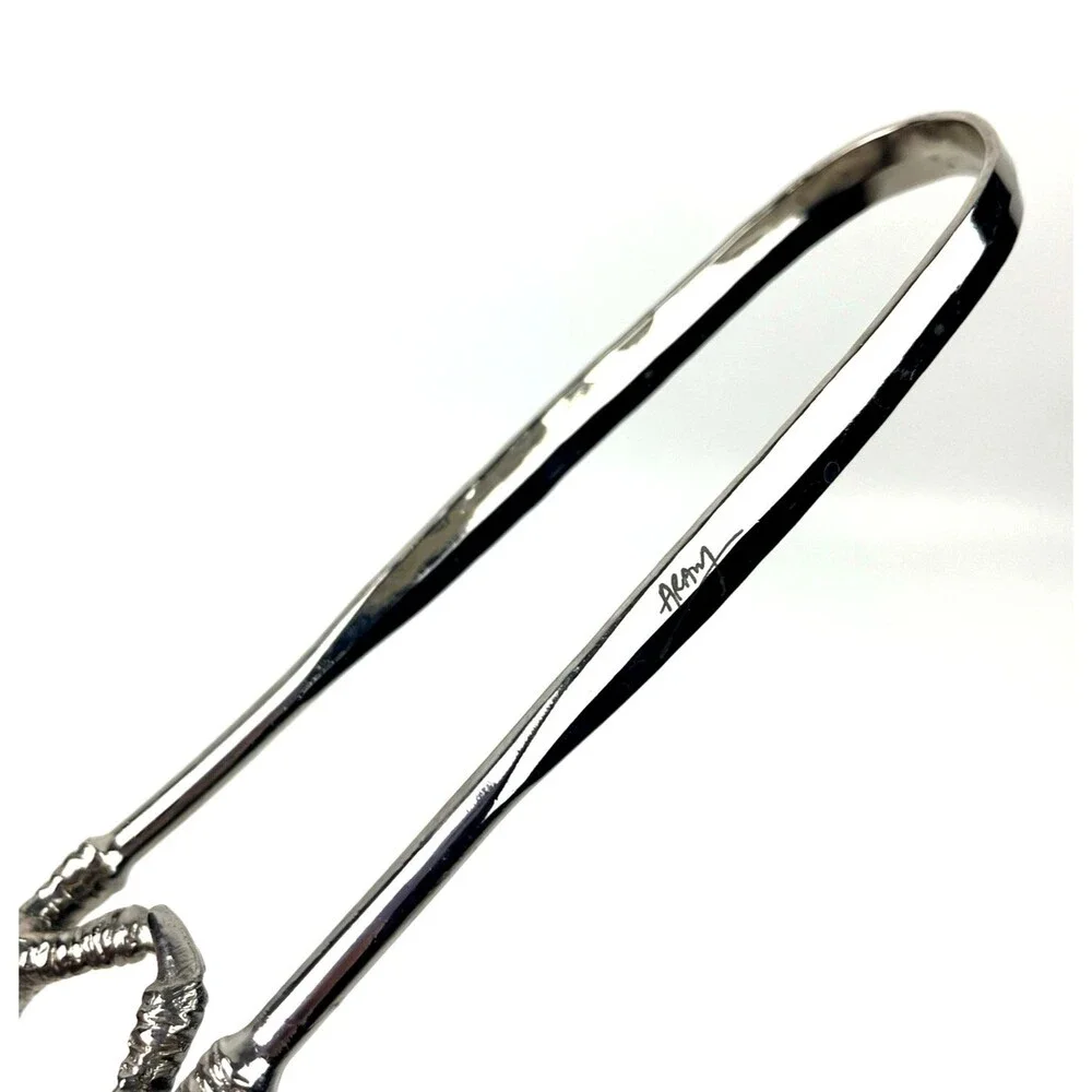 VTG Arthur Court Designs Chicken Claw Ice Tongs Silver Tone Metal Serving Tongs